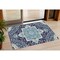 Homeroots 3' X 5' Navy Blue Ivory And Black Oriental Washable Indoor Outdoor Area Rug 600168 - alternate 1