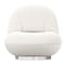 Homeroots 30" White and Silver Boucle Slipper Chair 520663 - alternate 1