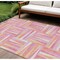 Homeroots 10' X 14' Blush Ivory And Orange Geometric Washable Indoor Outdoor Area Rug 598249 - alternate 1