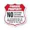 Signmission Private Property Shield Sign No Soliciti, 12 Inch X 12 Inch, Aluminum Metal Sign SHI-A-12-451 - alternate 1
