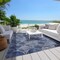 Homeroots 9' X 12' Denim Blue And Gray Abstract Washable Indoor Outdoor Area Rug 577665 - alternate 7