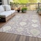 Homeroots 5' X 8' Lavender Gold And Green Damask Washable Indoor Outdoor Area Rug 599431 - alternate 6