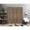 Sartodoors Sliding Closet Double Bi-fold Doors Walnut Solid Core Modern Interior QUADRO4111DBF-WLN-96 x 84 (4* 24x84) - alternate 4