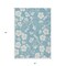 Homeroots 3' X 5' Sky Blue And Ivory Floral Washable Indoor Outdoor Area Rug 599922 - alternate 7
