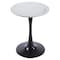 Leisuremod Bristol Round MDF Dining Table - Pedestal Base Kitchen Table, Modern Style BTBL-B24MWT - alternate 1