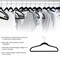 Elama Velvet Slim Profile Heavy Duty Felt Hangers with Stainless Steel Swivel Hooks in Black, 100PK ELH100BLACK - alternate 4