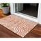 Homeroots 3' X 5' Coral And Ivory Animal Print Washable Indoor Outdoor Area Rug 600600 - alternate 1