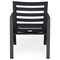 Leisuremod Chelsea Modern Patio Dining Armchair in Aluminum with Removable Cushions, Black, 4PK CC20BL-BL4 - alternate 7