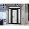 Vdomdoors Front Exterior Prehung FiberGlass Door Frosted Glass / Manux 8102 Matte Black / 2 Sidelight and Tra MANUX8102EXD-BLK-W14+36+14 x H80+14-LH - alternate 2