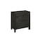 Homeroots 30" Black Solid Wood Distressed Carved Scrollwork Three Drawer Nightstand 569587 - alternate 4