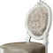 Homeroots Gray and White Upholstered Faux Leather And Solid Wood King Louis Back Dining Side Chairs, 2PK 573421 - alternate 7