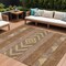 Homeroots 8' X 10' Orange Wheat And Taupe Southwestern Washable Indoor Outdoor Area Rug 613942 - alternate 1