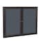 Ghent 2 Door Enclosed Fabric Bulletin Board, Bronze Aluminum Frame, 3'H x 4'W, Gray PB23648F-91 - alternate 1