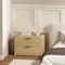 Manhattan Comfort Grace Nightstand in Natural Oak and Gold NS007-GNO - alternate 1