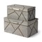 Homeroots 11" Gray Solid Wood Box With Lid 392584 - alternate 1