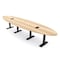 Skutchi Designs 12 Person Conference Table With Power Unit | 14' Oval Table | Harmony Series HAR-OVL-48X168-T.BK-K525-EBLK - alternate 1