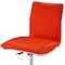 Homeroots Set of Two Red and Silver Faux Leather and Metal Low Back Adjustable Height Bar Chairs, 2PK 555029 - alternate 4