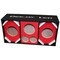 Deejay Led Two 6-in Woofers plus Two Tweeters and One Horn RED Empty Chuchera Speaker Enclosure D6T2H1RED - alternate 1