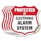 Signmission Security Alarm Shield Sign Protected By, 4 inch X 4 inch, Vinyl Decal, 5PK SHI-D-5PACK-4-460 - alternate 1
