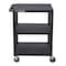 Luxor Utility Cart with Lipped Plastic Shelves, Thermoplastic Resin, 300 lb Load Capacity, 3 Shelves WT34S - alternate 13