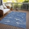 Homeroots 3' X 5' Blue Ivory And Gold Abstract Washable Indoor Outdoor Area Rug 601044 - alternate 6