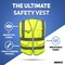 Neiko Safety Vest with Pockets, 7 Pocket, High Visibility Vest, Reflective Strips, Zipper Front 6X-Large 54000A - alternate 3
