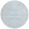 Homeroots 8' Sky Blue And Ivory Round Animal Print Washable Indoor Outdoor Area Rug 600656 - alternate 7