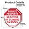 Signmission Private Property No Sitting or Clim, 10 inch X 10 inch, Vinyl Decal, 2PK OC-D-2PACK-10-154 - alternate 3