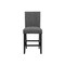 Homeroots 26" Gray and Black Wood and Fabric Counter Height Bar Chair 564782 - alternate 6