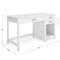 Martha Stewart Hutton Shaker Style Home Office Desk w/2 Side Drawers in White w/Polished Brass Hardware ZG-ZP-11-WH-GLD-MS - alternate 6