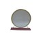 Homeroots 19" Brass Round Metal Framed Freestanding Mirror 485939 - alternate 1