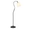 Homeroots 57" Black Arched Floor Lamp With White Frosted Glass Drum Shade 523454 - alternate 6