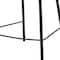 Homeroots 26" Ivory and Black Shearling and Steel Counter Height Bar Chair 555759 - alternate 8