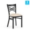 Flash Furniture HERCULES Black  inX in Back Metal Restaurant Chair - Tan Vinyl Seat, 2PK 2-XU-6FOBXBK-TNV-GG - alternate 6