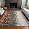 Homeroots 10' X 14' Ivory Gray And Gold Abstract Washable Indoor Outdoor Area Rug 582529 - alternate 4