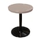 Leisure Craft 24" Round Perforated Pedestal Table, Portable, 30"H, Beige 24TAB30-BEIGE - alternate 1