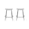 Homeroots Set of Two 26" White and Black Fabric and Metal Backless Counter Height Bar Chairs, 2PK 555020 - alternate 1