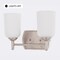 Vaxcel Laurelhurst 2-Light Vanity Light, Satin Nickel, Frosted White Glass, 13.25-In. Wide W0576 - alternate 5