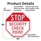 Signmission Stop Security Check Point, 10 Inch X 10 Inch, Aluminum Metal Signs OC-A-10-230 - alternate 3
