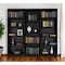 Homeroots Set of Three Black Wood Four Tier Bookcases 546348 - alternate 1