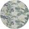Homeroots 8' Artichoke Green Lavender And Ivory Round Botanical Leaves Washable Indoor Outdoor Area Rug 618384 - alternate 6
