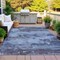 Homeroots 3' X 5' Blue And Charcoal Abstract Washable Indoor Outdoor Area Rug 630915 - alternate 5
