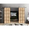 Sartodoors Sliding Double Barn Doors with Hardware, Planum 0015 Oak and Aluminum Strips, Silver 13FT Rail Hang PLANUM0015DB-S-DUB-36 - alternate 1