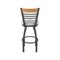 Holland Bar Stool Co Eleanor 30in Swivel Bar Stool with Pewter Finish, Medium Back and Graph Alpine Seat 880 - alternate 6