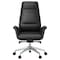 Leisuremod Summit High-Back Office Chair in Faux Leather & Aluminum Frame with Swivel & Tilt, Black SOT21BLL - alternate 4