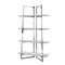 Homeroots 69" Light Gray Stainless Steel Four Tier Etagere Bookcase 544731 - alternate 8