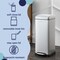 Happimess Betty Retro 8-Gallon Step-Open Trash Can, Platinum Silver HPM1007D - alternate 7
