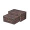 Homeroots Set of Two Brown Wood And Metal Box With Lid, 2PK 489351 - alternate 5