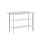 Flash Furniture 48 x 24 Stainless 2 Shelf Table with Backsplash NH-WT-GU-2448BSP-GG - alternate 1