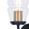 Vaxcel Warren 1 Light Black and Brass Mid Century Modern Bathroom Vanity Wall Sconce Fixture Clear Glass W0391 - alternate 6